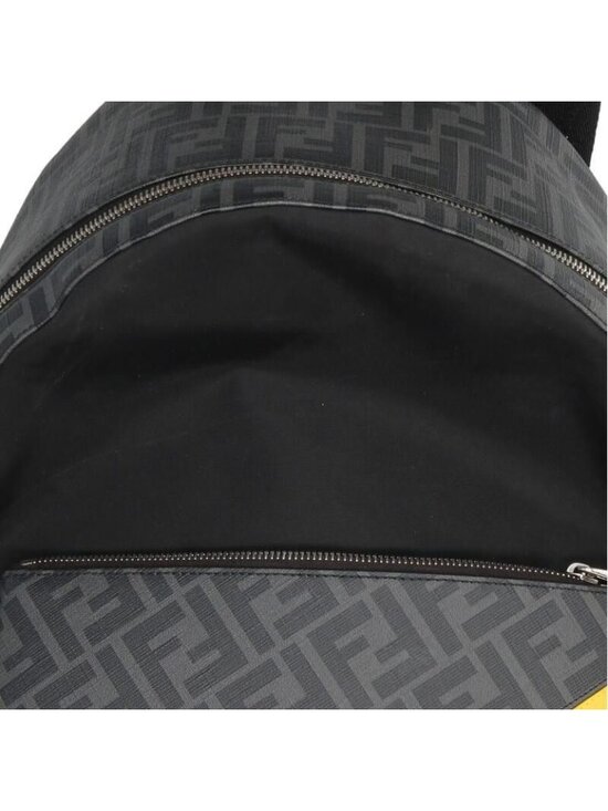 Fendi Zucca Pattern Nylon Cut Replacement Leather Backpack